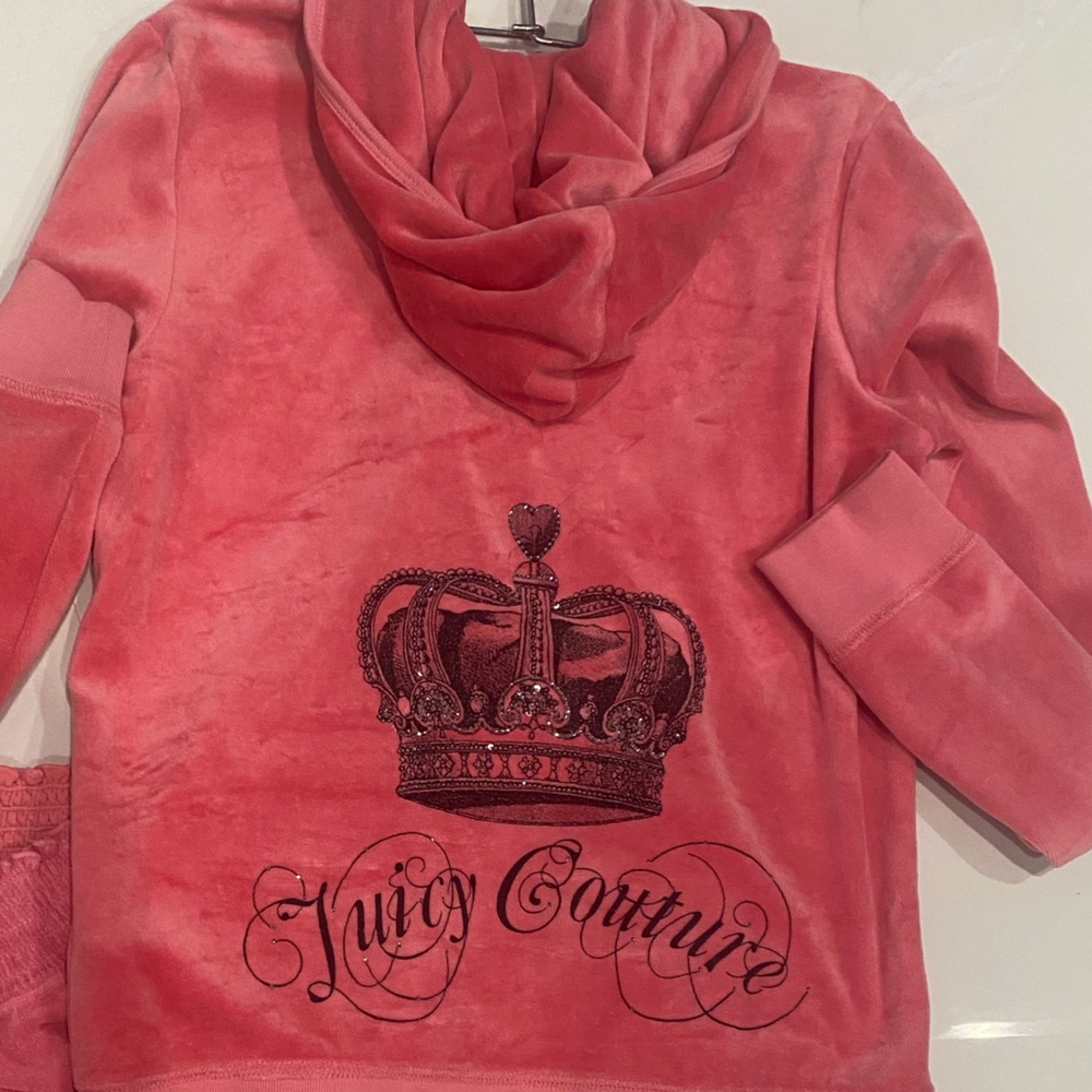 Juicy Couture Coral Velour Hoodie